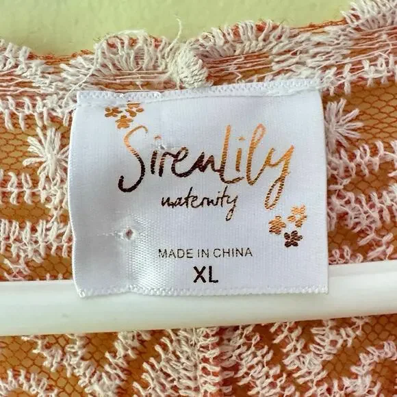 NEW Siren Lily Womens XL Longline Embroidered Cardigan Maternity Kimono Boho - Picture 2 of 10